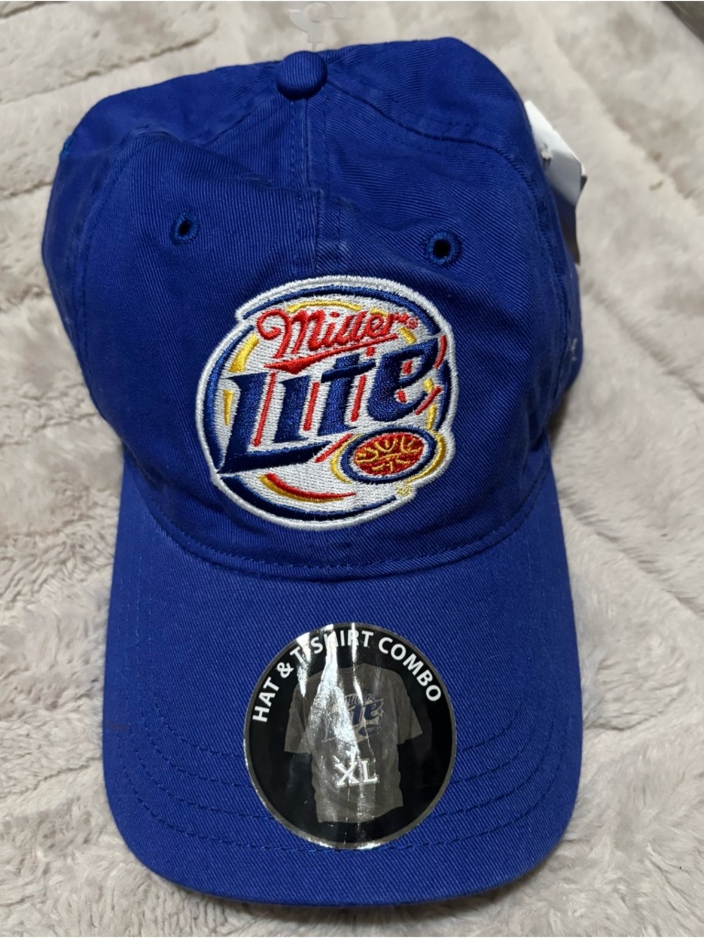 Miller Lite Baseball Hat Cap Miller Time Cap Hat Adjustable Adult Hat Blue Cap